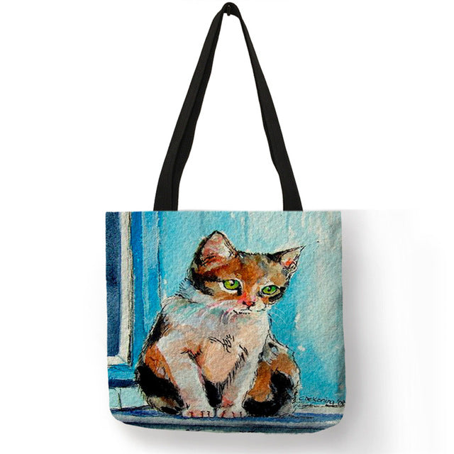 Cat Tote Bag - Pensive Cat - The Cat Paradise