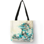 Cat Tote Bag - Blue Cat - The Cat Paradise