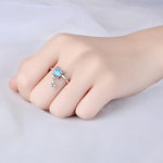 Silver Cat Ring <br> Blue Cat - The Cat Paradise