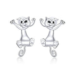 Silver Cat earring <br/> Cute Cat - The Cat Paradise