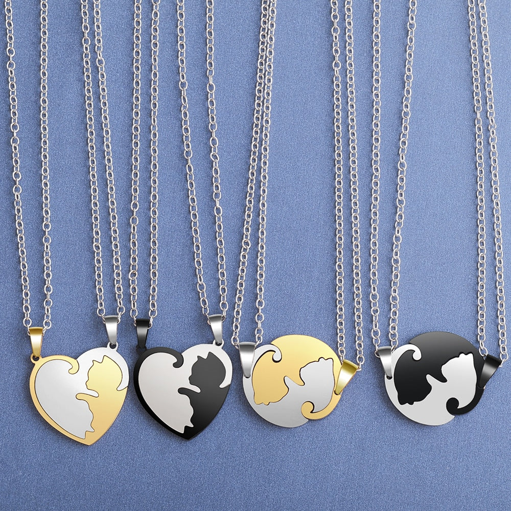 Yin Yang Cat Necklace <br> Cat Couple - The Cat Paradise