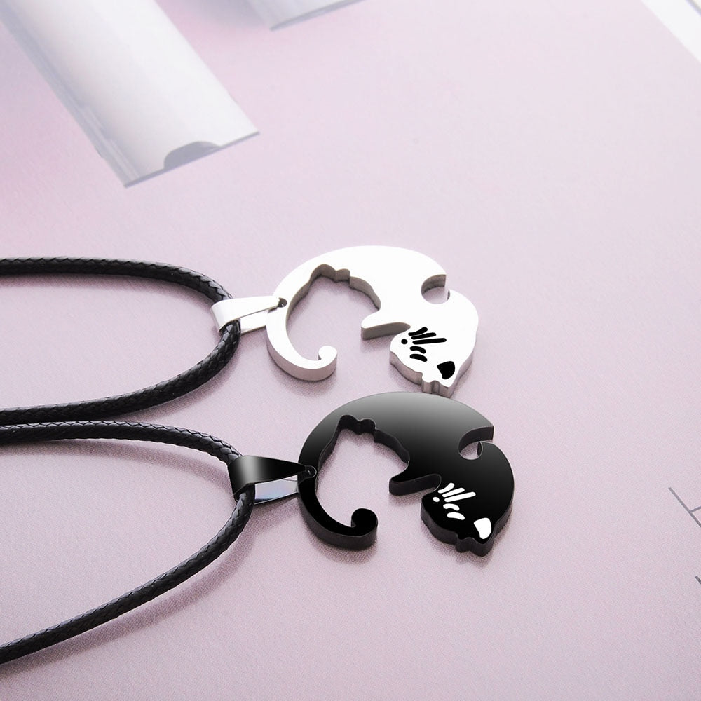 Yin Yang Cat Necklace <br> Cat Couple - The Cat Paradise