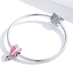 Silver Cat Charms <br> Cat Ear Pink - The Cat Paradise