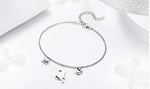 Silver Cat Bracelet <br/> Cat Footprints Chain - The Cat Paradise