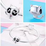 Silver Cat Charm <br> Happy Cat - The Cat Paradise