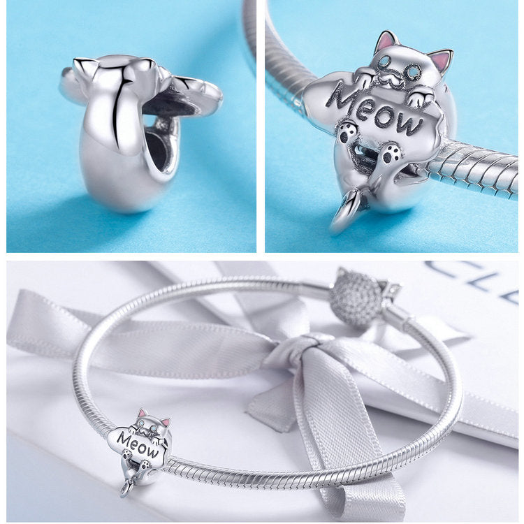 Silver Cat Charm <br> Meow - The Cat Paradise