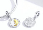 Silver Cat Charm <br> Cute Cat Round Pendant - The Cat Paradise