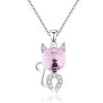 Silver Cat Necklace <br> Lovely Cat - The Cat Paradise