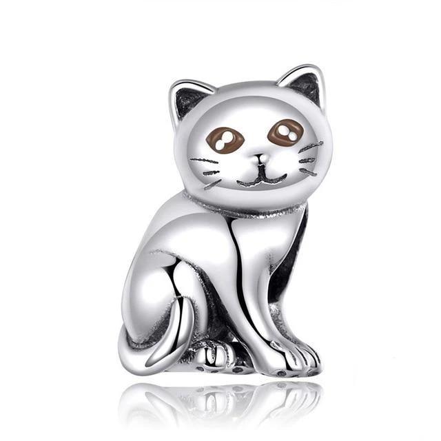 Silver Cat Charm <br/> Cute Kitten - The Cat Paradise