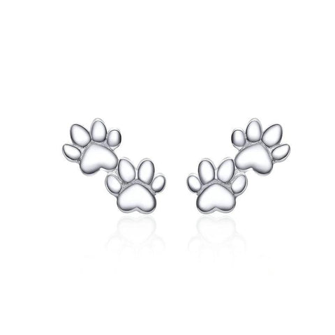 Silver Cat Earrings <br/> Cat Paw - The Cat Paradise