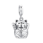 Silver Cat Charm <br/> Lucky cat - The Cat Paradise