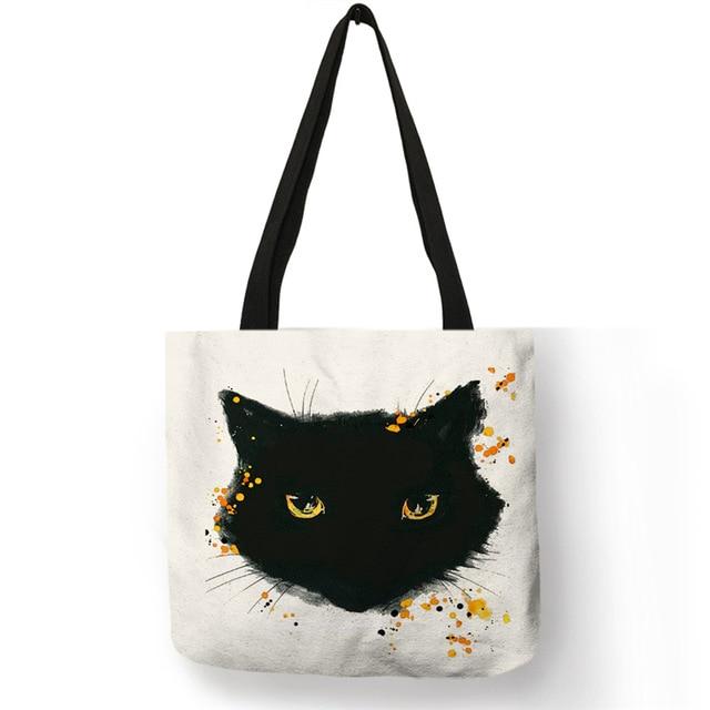 Cat Tote Bag <br> Black Cat - The Cat Paradise