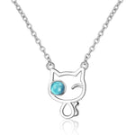 Silver Cat Necklace <br> Blue Eye - The Cat Paradise