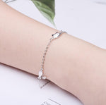 Silver Cat Bracelet <br> Cat and Fish Bone - The Cat Paradise