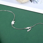 Silver Cat Bracelet <br> Cat and Fish Bone - The Cat Paradise