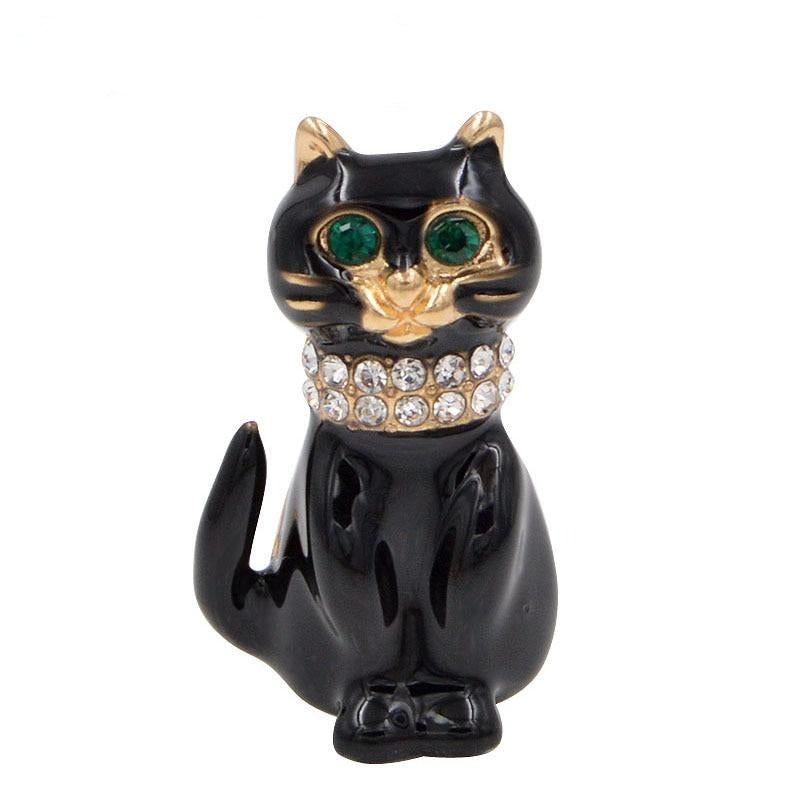 Cat Brooch - Green Eye Kitty - The Cat Paradise