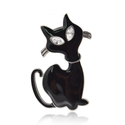 Cat Brooch - Witch's Black Cat - The Cat Paradise