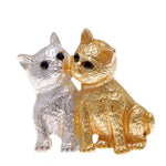 Cat Brooch - Friendly cats