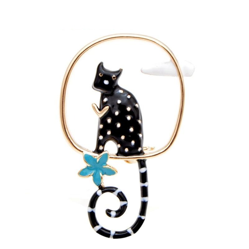 Cat Brooch - Long-tailed cat - The Cat Paradise