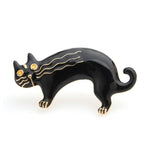 Cat Brooch - Red or Black Cat - The Cat Paradise