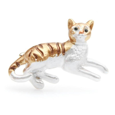 Cat Brooch <br> Lying cat - The Cat Paradise