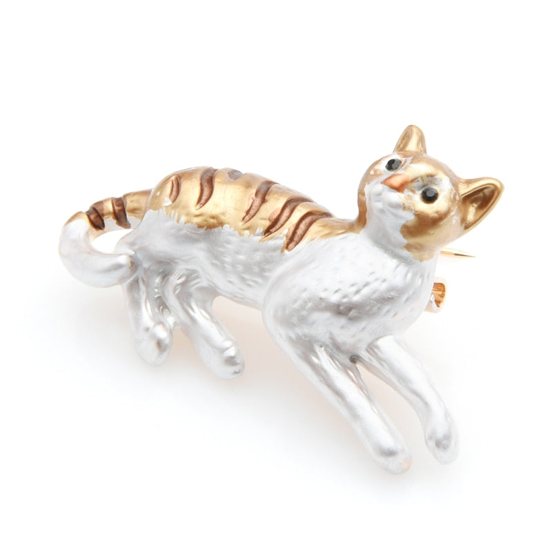 Cat Brooch <br> Lying cat - The Cat Paradise