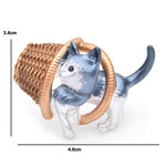 Cat Brooch - Cat in a basket - dimension