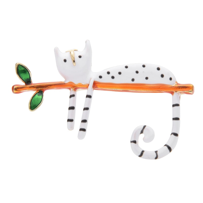 Cat Brooch <br> Cat on a branch - The Cat Paradise