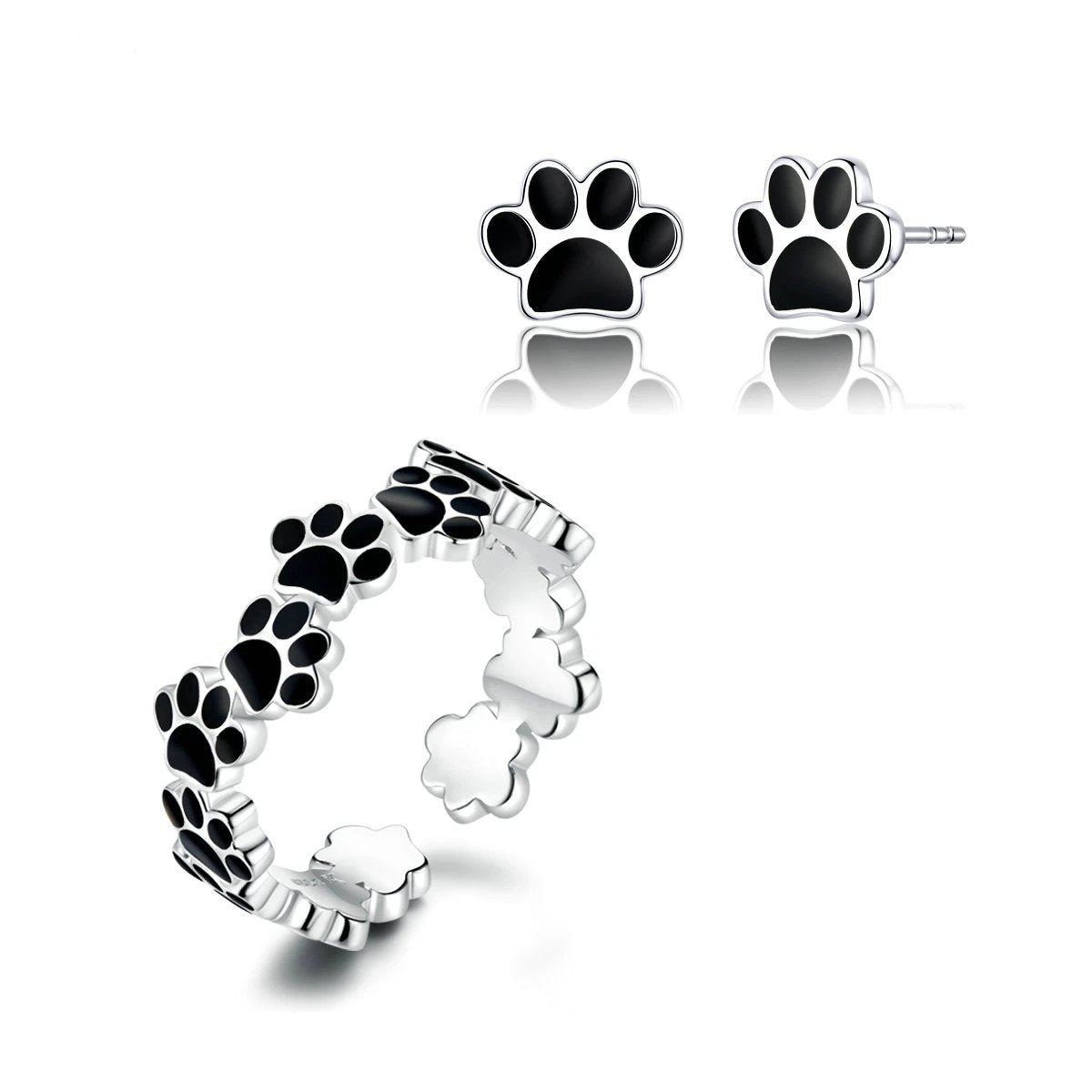 Cat Jewelry Set <br> Cat Footprints - The Cat Paradise