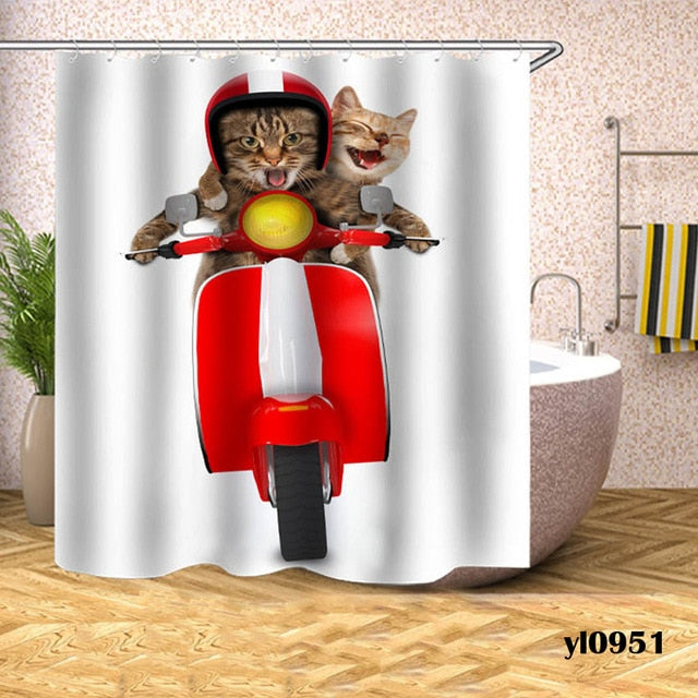 Biker Cats Shower Curtain