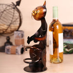 Cat Wine Bottle Holder <br> Metal cat - The Cat Paradise