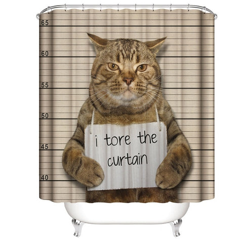 Big Cat Shower Curtain