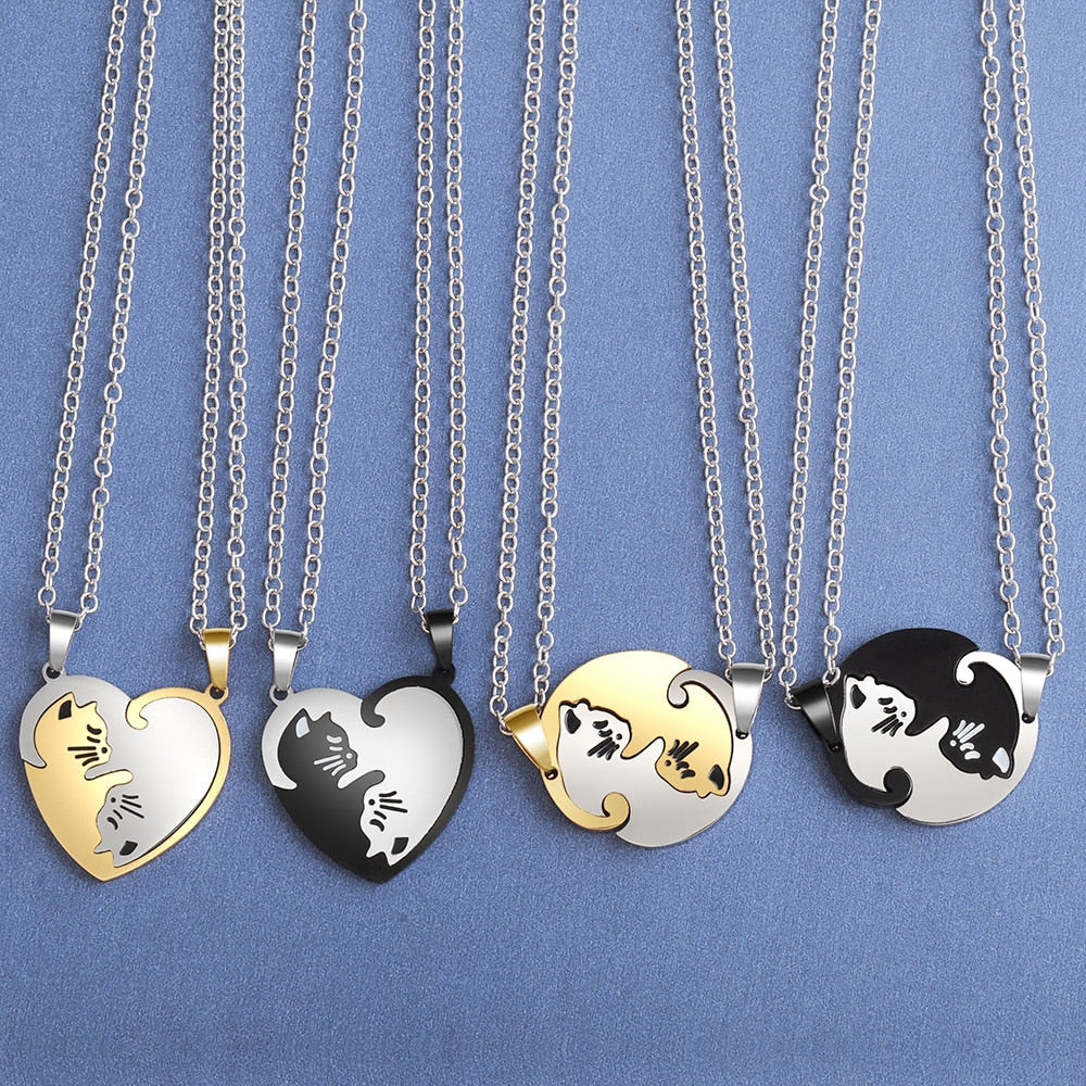 Yin Yang Cat Necklace <br> Cat Couple - The Cat Paradise