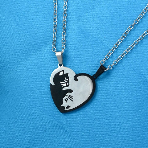 Yin Yang Cat Necklace <br> Cat Couple - The Cat Paradise