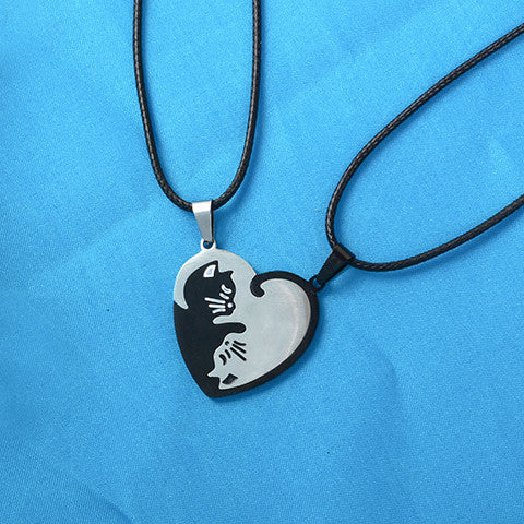 Yin Yang Cat Necklace <br> Cat Couple - The Cat Paradise