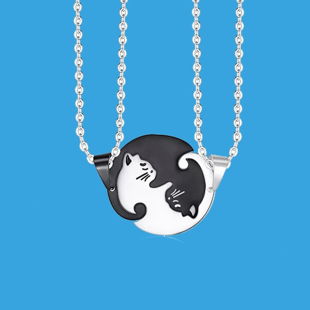 Yin Yang Cat Necklace <br> Cat Couple - The Cat Paradise