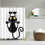 Black Cat Shower Curtain