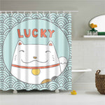 Lucky Cat Shower Curtain