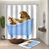 Cat Dog Shower Curtain