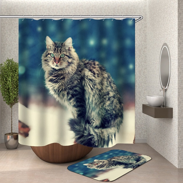 Beautiful Cat Shower Curtain