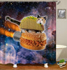 Taco & Burger Cat Shower Curtain