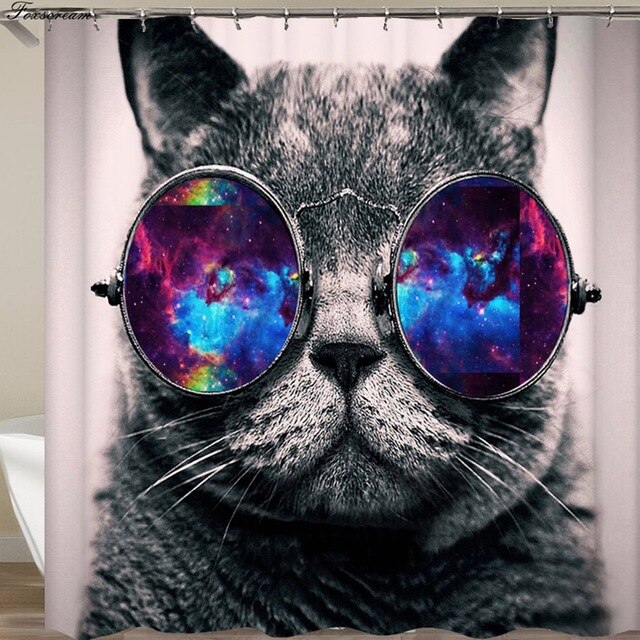 Cosmic Cat Shower Curtain