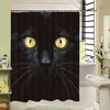 Black Cat Face Shower Curtain