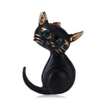 Cat Brooch - Black Kitten