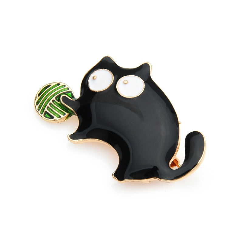 Cat Brooch <br> Black cat player