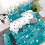 Green Cat bed sheets