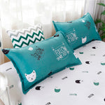 Green Cat bed sheets