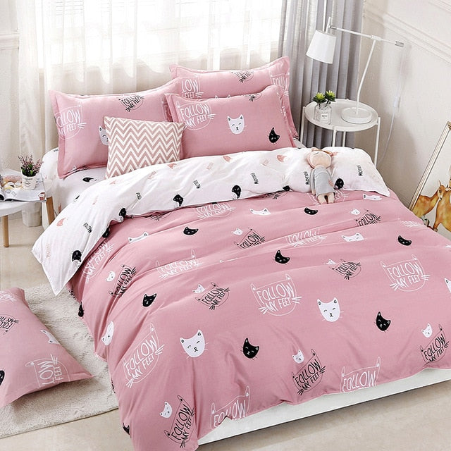 Pink Cat bed sheets