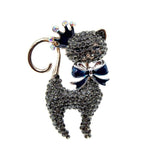 Cat Brooch - Rhinestone Queen Cat