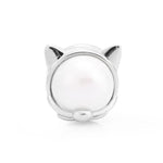 Cat Brooch - Magnetic brooch - Silver